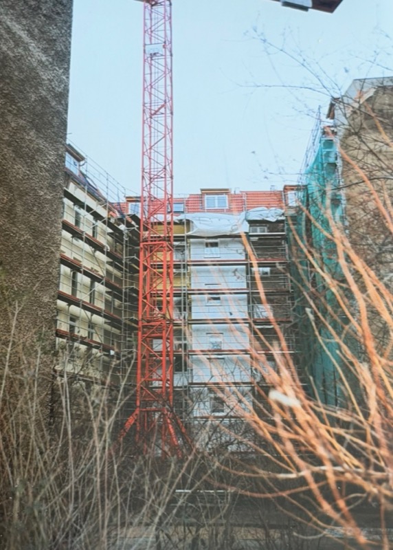 Baustelle mit Kran, 1990er Jahre